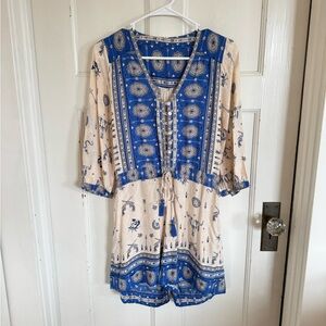 Spell & The Gypsy coyote western cowgirl‎ print romper playsuit size xs
